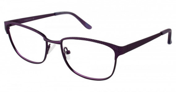 L'Amy Julienne Eyeglasses, C03 MATTE EGGPLANT