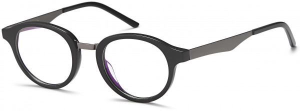 Menizzi M3078 Eyeglasses, 01-Black/Gunmetal