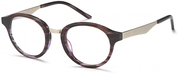 Menizzi M3078 Eyeglasses, 03-Purple/Brown