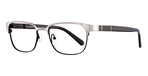 Miyagi 1485 Malcolm Eyeglasses, 2 Silver/Black