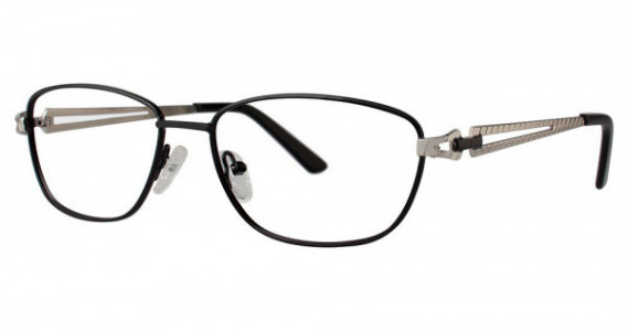 Genevieve MELISSA Eyeglasses, Matte Black/Silver