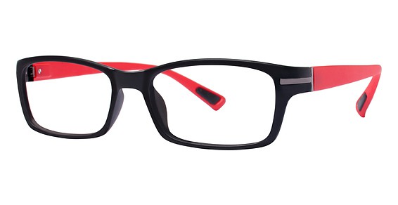 U Rock Jammin' Eyeglasses, Black/Red Matte