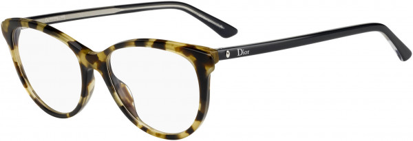 Christian Dior Montaigne 17 Eyeglasses, 0CBK Havana Blue