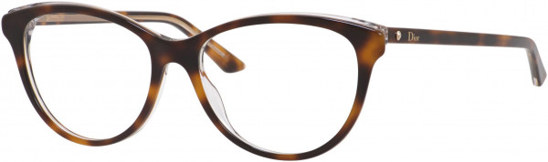 Christian Dior Montaigne 17 Eyeglasses, 0G9Q Havana Crystal