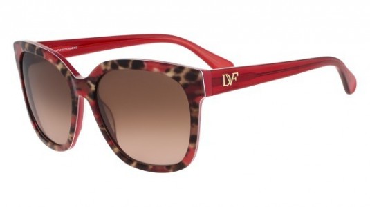 Diane Von Furstenberg DVF602S JULIANNA Sunglasses, (615) RED ANIMAL