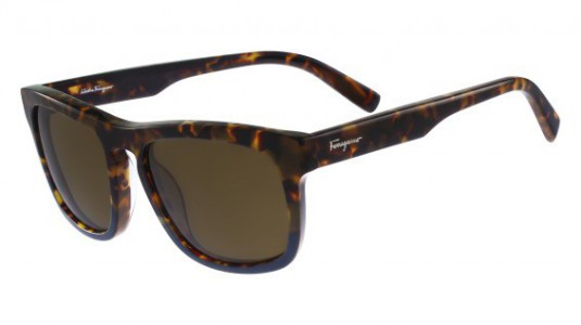 Ferragamo SF789S Sunglasses, 235 HAVANA BLUE