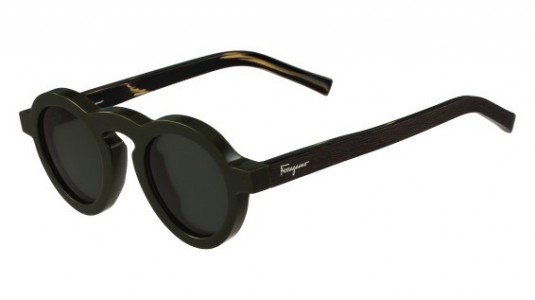 Ferragamo SF812S Sunglasses, (300) DARK GREEN