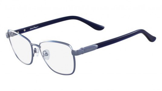 Ferragamo SF2144 Eyeglasses, 462 SHINY LIGHT BLUE