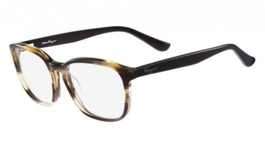 Ferragamo SF2739 Eyeglasses, (216) STRIPED BROWN