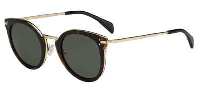 Celine Celine 41373/S Sunglasses, 0ANT(85) Dark Havana Gold