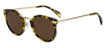 Celine Celine 41373/S Sunglasses, 0J1L(A6) Havana Green Gold