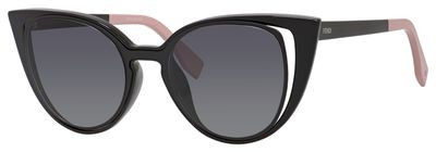 Fendi Ff 0136/S Sunglasses, 0NY1(HD) Matte Shiny Black