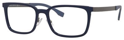 HUGO BOSS Black Boss 0725 Eyeglasses, 0KDN(00) Blue Ruthenium