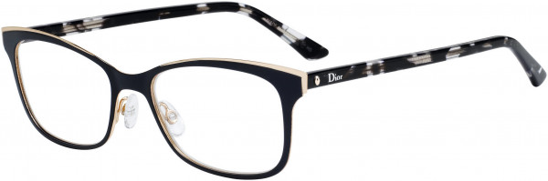 Christian Dior Montaigne 14 Eyeglasses, 029T Matte Blu Black Havana