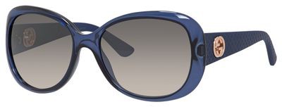 Gucci Gucci 3787/S Sunglasses, 0LWM(IC) Blue Rubber