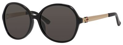 Gucci Gucci 3796/F/S Sunglasses, 0ANW(Y1) Black Gold