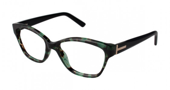Ted Baker B729 Eyeglasses, Green Tortoise/Black (GRN)