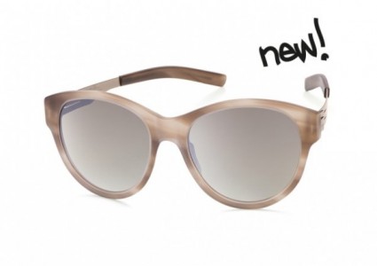 ic! berlin Stefanie S. Sunglasses, Caramel-Matte / Brown-Sand Mirrored