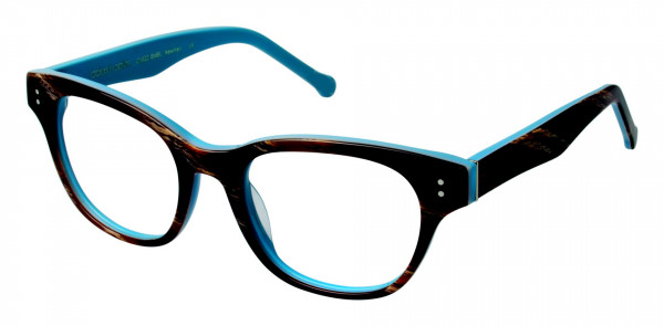 Colors In Optics C1022 NEWMAN Eyeglasses, BNBL BROWN HORN/AZURE