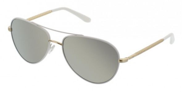 BCBGMAXAZRIA ENTHRALL Sunglasses, White Gold