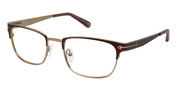 Sperry Top-Sider Hilton Head Eyeglasses, C01 BROWN/GOLD