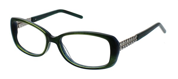 Ellen Tracy MERIDA Eyeglasses, Pine Green Laminate