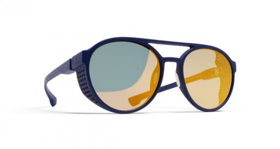 Mykita Mylon TARGA Sunglasses, MD25 NAVY BLUE - LENS: PEARLY GOLD FLASH
