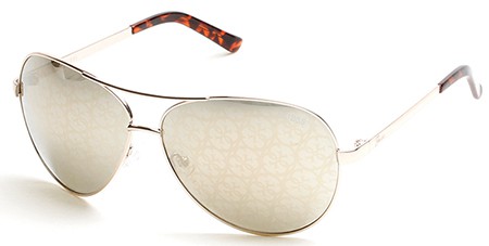 Guess GU-2015 Sunglasses, 32C - Gold / Smoke Mirror