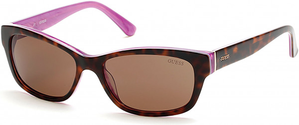 Guess GU7409 Sunglasses, 52E - Dark Havana / Brown