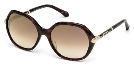 Roberto Cavalli TARAZED Sunglasses, 52G - Dark Havana / Brown Mirror
